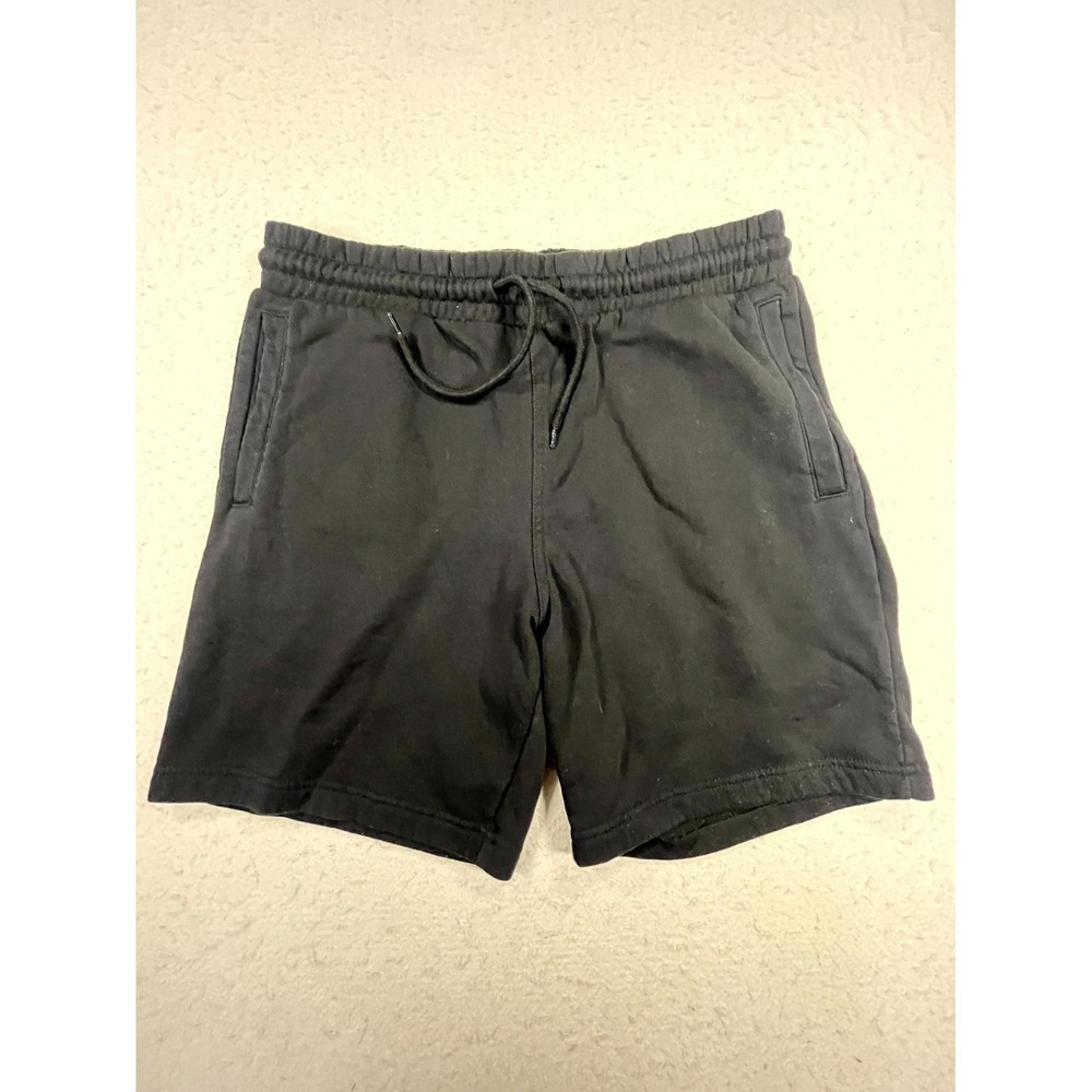 H&M Athletic Shorts Mens Medium Black Drawstring Waist Casual Lounge Regular Fit